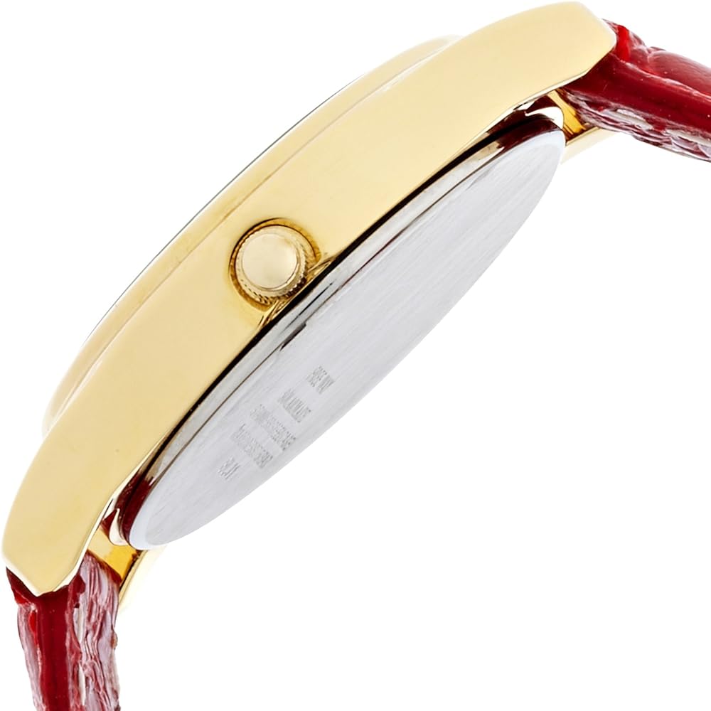 Citizen Q&Q Analog Solar Waterproof Watch Leather Strap AA95-9918 Women's White Red