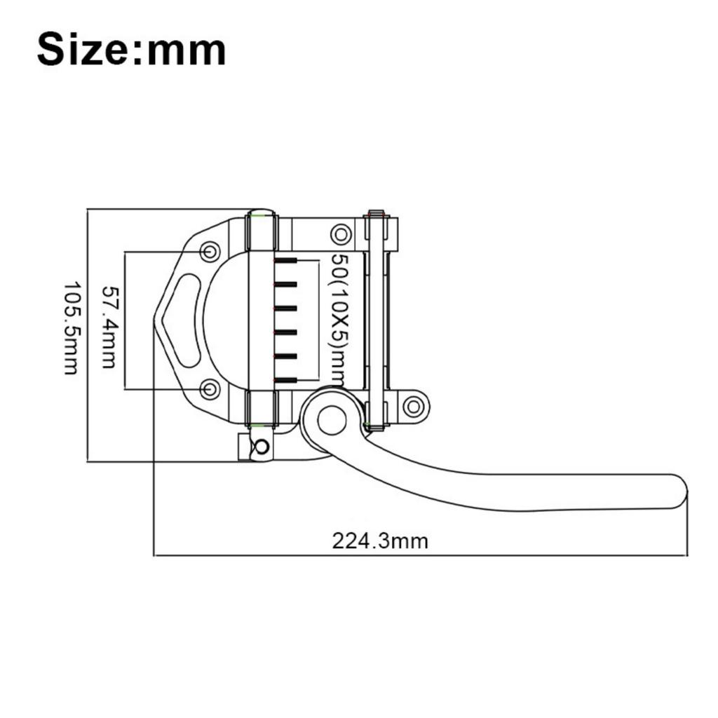Precisions Machined Guitar Vibrato Bridge Assembly Featuring Frame and Smooth String Through for Enhancing Playability