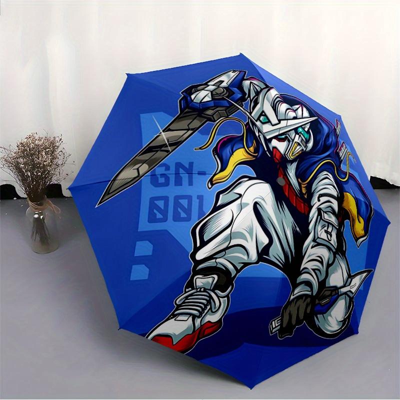 Gundam Mecha Automatic Open/close Umbrella, Heavy-Duty Iron Frame, Folding Portable Design, Travel, Everyday Use 192
