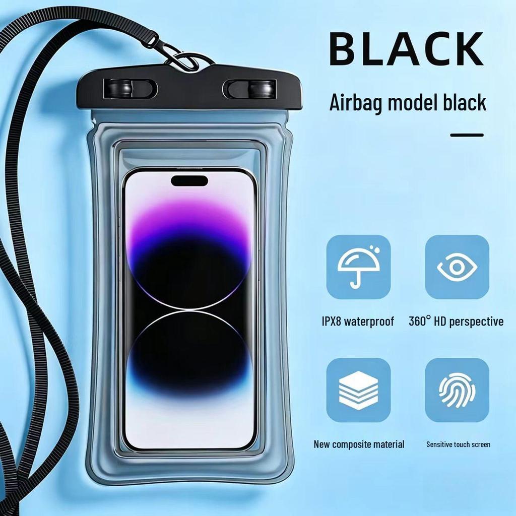 Transparent Waterproof Phone Pouch with Touch Screen for Swimming, Diving, Photography, and Rafting