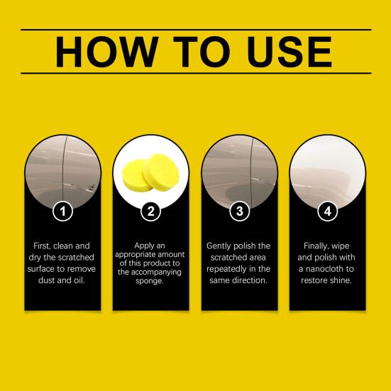 Car Scratch Remover for Fine Scratches, Paint Surface Repair Agent with Sponge, Scratch Removal Kit for Car Motorcycle Paint Care