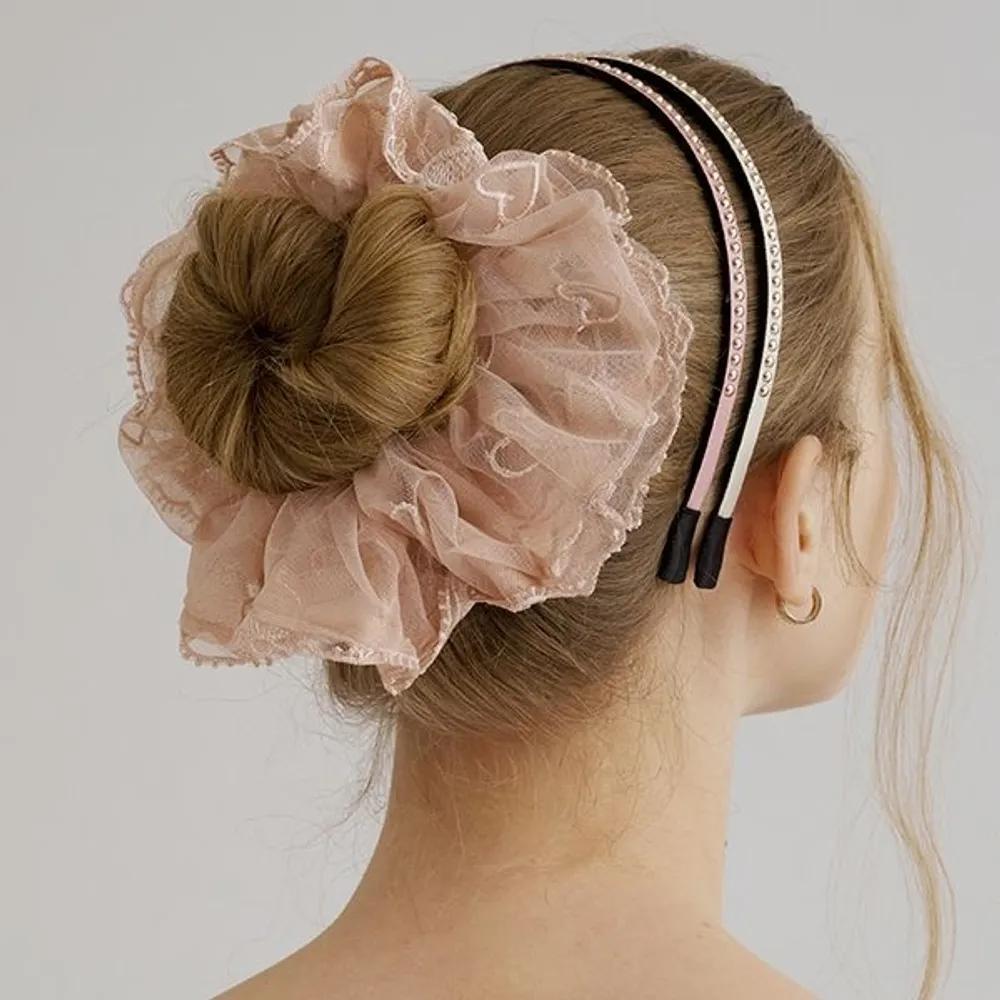 Heart See-through Scrunchie JP-25-035S black