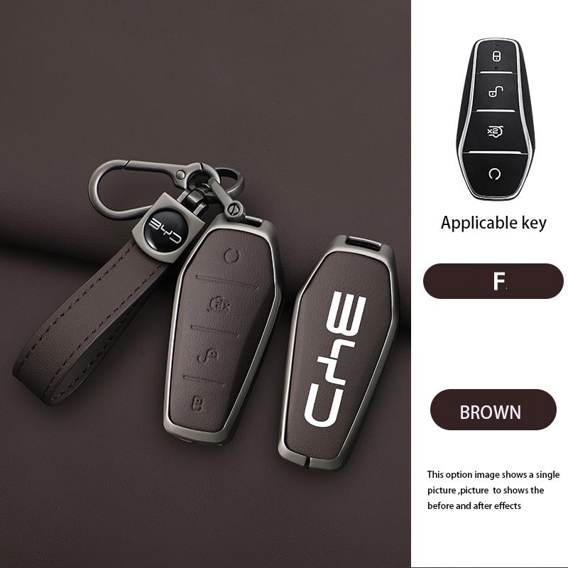 

Alloy Car Key Case Cover Shell For BYD Song Plus Atto 3 Han EV Tang DM Qin Seal Dolphin Remote Fob Holder Keychain Accessories