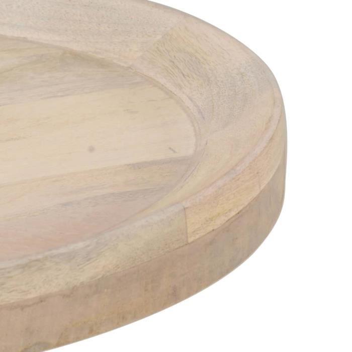 VidaXL Table d'appoint Ø50x55 cm Bois de manguier massif