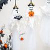 Halloween Hanging Ghost Decoration Spooky Flying Pirate Ghost Holding Pumpkin/Bat/Spider for Indoor And Outdoor Tree Decor