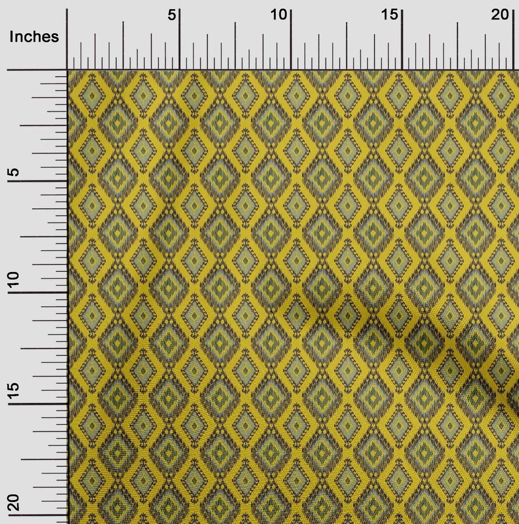oneOone Tecido de algodão flexível estilo argyle tecido decorativo ikat impresso BTY 40 polegadas