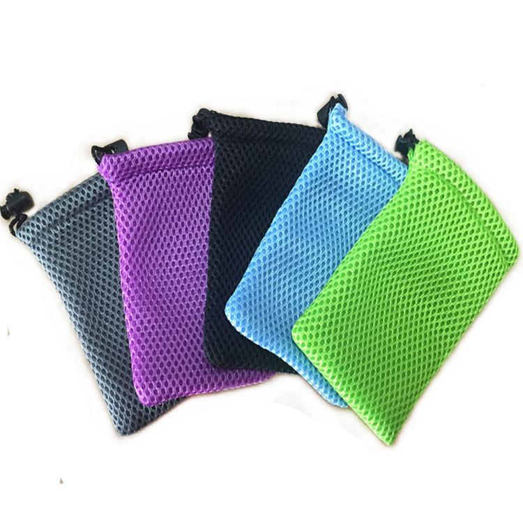 10pcs Nylon Mesh Drawstring Storage Pouch Bag 9x13cm Multi Purpose Travel & Outdoor Activity Pouch for Digital Products