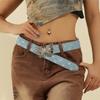 Korean Style Retro Jeans Belt Female Personality Y2K Vintage Ins Style With Jeans Belt Decoration Belt Clothing Accessories