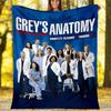 Grey's Anatomy trykt pledd—lett, mykt, varmt;allsidig pledd for alle årstider—perfekt som aircondition-pledd, sovepledd