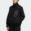 adidas Pocket Logo Outdoor Wind Woven Stand Collar Work Jacket Men’s Black