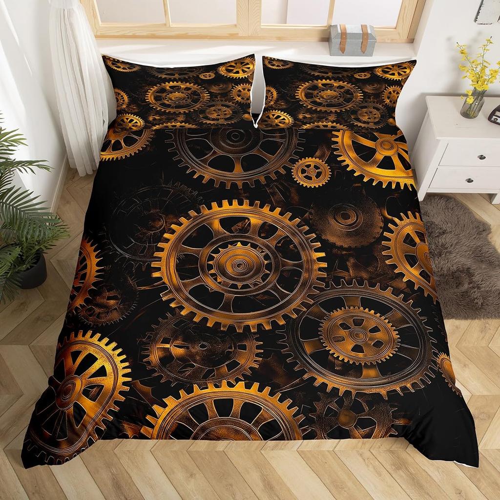 Erosebridal Ice Hockey Bedding Set Twin Hockey Player Duvet Cover for Kids Boys Girls Teens Juvenile Sports Game Comforter Cover Set Soft Mi