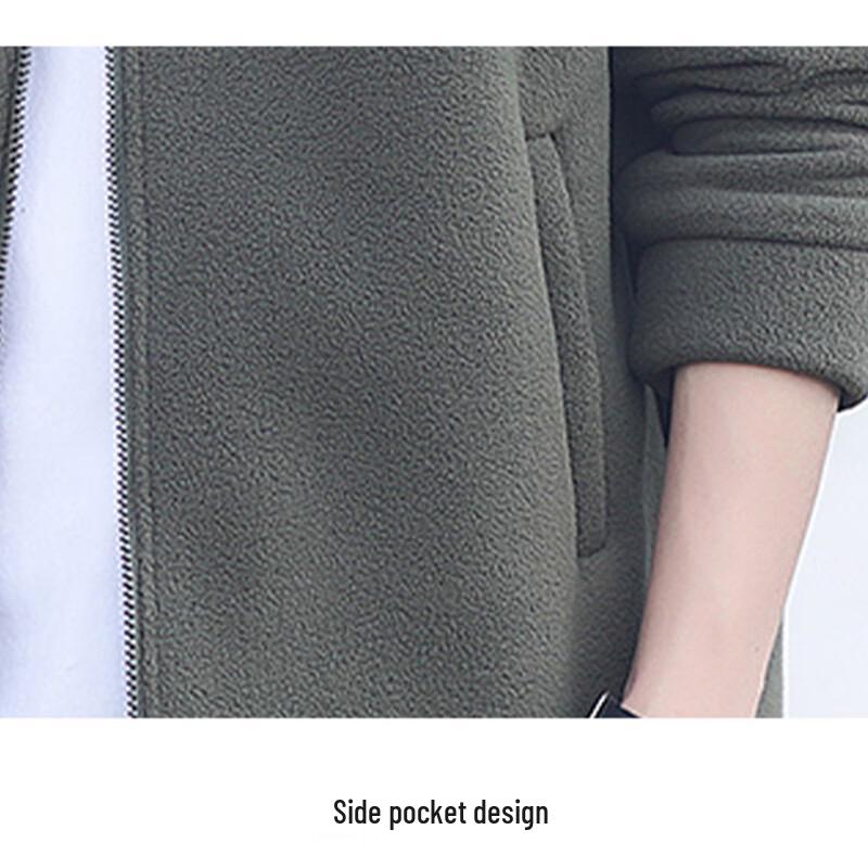 PLAYBOY Men's Plush Lined Windproof Stand-up Collar Jacket