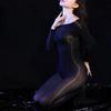 Men Women Full Body Bodystockings Sexy Erotic Lingerie Elastic Bodysuit Breathable Tight Oil Shiny Glossy See Through Jumpsuit