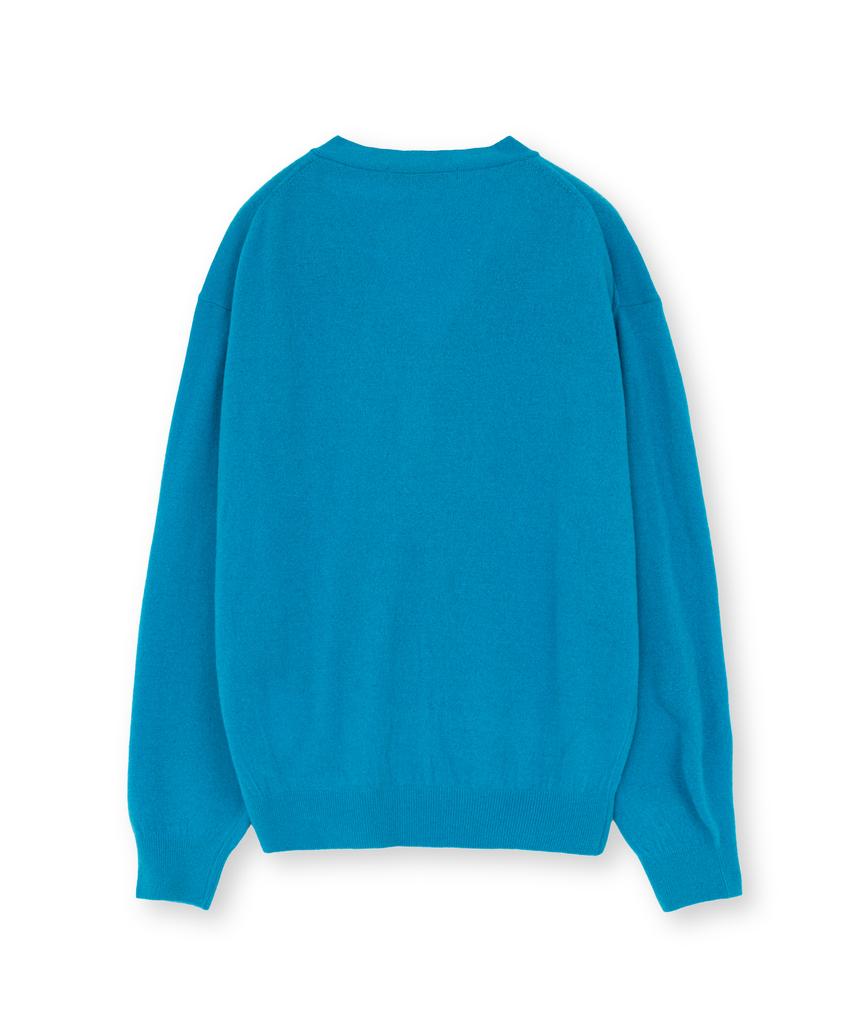 Brownyard Cashmere V-Neck Cardigan, Blue