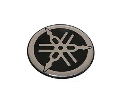 Genuine Yamaha Resin Coated 55mm Sticker, Diameter, Silver/Black