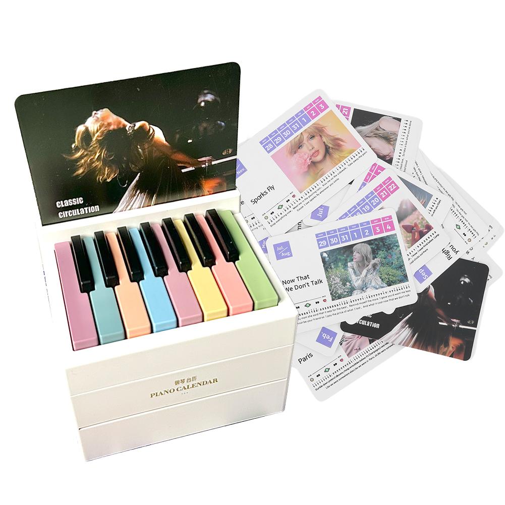 

Календарь Taylor Piano Calendar 2025 Piano Desk Calendar Playable Mini Piano Calendar Music Sheets Toy Desktop Decorations Gifts for Fans