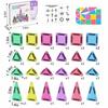 Mini Magnetic Tiles Travel Set Toddler Magnet Building Blocks Constructions STEM Creative Game Kid Iron Box Portable Blocks Toys