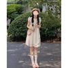 Summer Female Elf Round Neck Lace Small Flying Sleeve Embroidery Dress Casual New Small Summer Dress