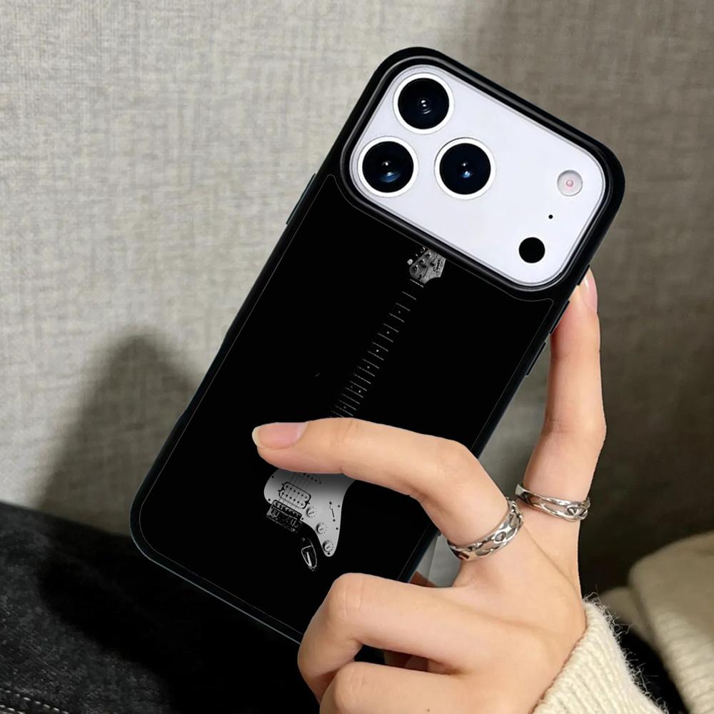 Hülle Case für iPhone 17 Air 16 Pro Max 15 Plus 11 13 Mini 14 12 Rückseite Handyhülle Musik Gitarre