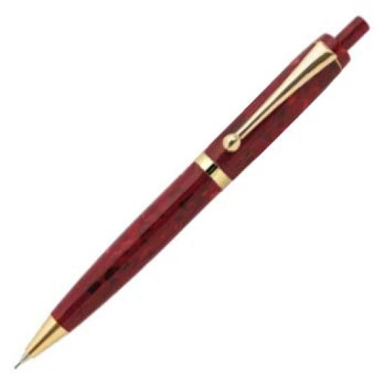 Seisakusho Acetate Mechanical Thin Onishi Knock-Style Pencil! Barrel (Crimson)