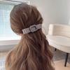 Bow Hair Clip with Exquisite Crystal for Women's Ponytail, High Quality