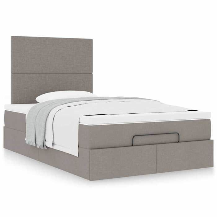 Maison Exclusive - Cadre de lit ottoman avec matelas taupe 120x200 cm tissu