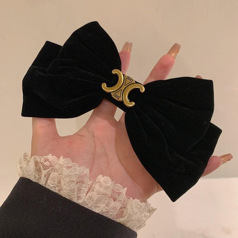Korean Summer Satin Bow Hair Clip – Large Ribbon Top Clip for Women