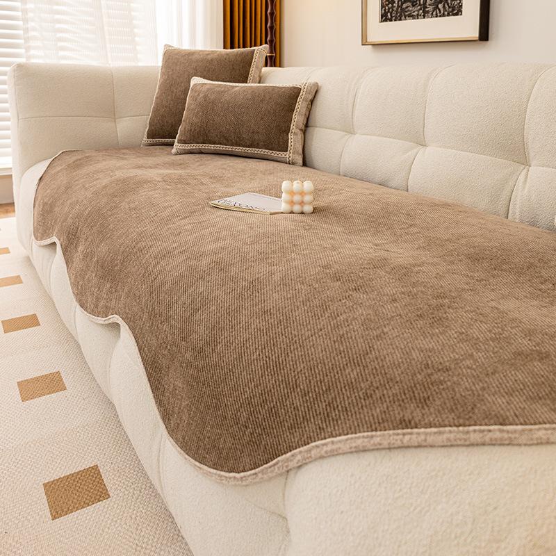 

Internet Celebrity Special-Shaped Sofa Cushion Four Seasons Universal Non-Slip Seat Cushion New High-End Straight Row Sofa Cover Cover Cloth 90*90cm