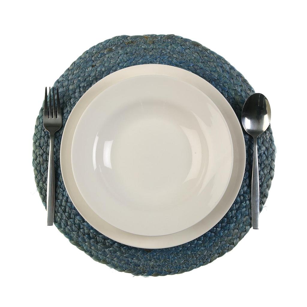 Round Aqua Placemat 35cm