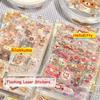 5Pcs Cartoon Cute  Rilakkuma Stickers Die-Cutting Sticker Anime Handbooks Material Flashing Laser Sticker Kid Toy
