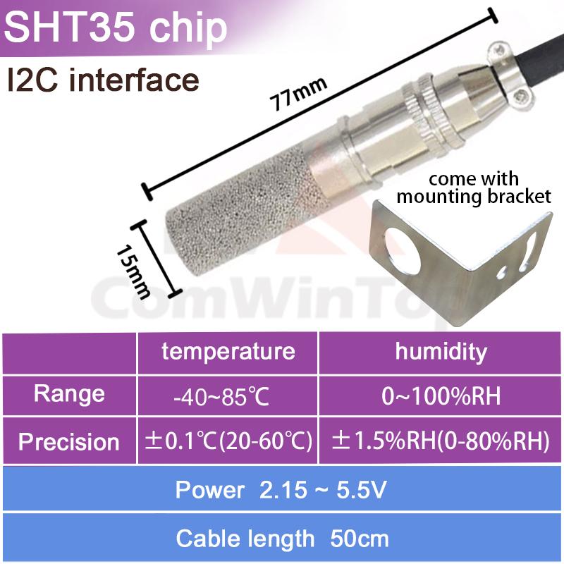 SHT20 SHT30 SHTC3 SHT35 I2C Temperature Humidity Sensor Probe 2