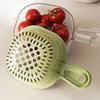 This Sink Strainer/colander Set (colander and Bowl In One) Is Perfect for Draining Vegetables, Meat, Salads, Noodles, and Rice. It's Heat-resistant an