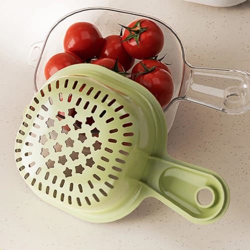 This Sink Strainer/colander Set (colander and Bowl In One) Is Perfect for Draining Vegetables, Meat, Salads, Noodles, and Rice. It's Heat-resistant an