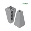 Non-Toxic Moc 10Pcs 2449W Special Diagonal Angle With 3 Holes Building Blocks Kit House Diy Part Bricks Particle Children Birthday Gifts