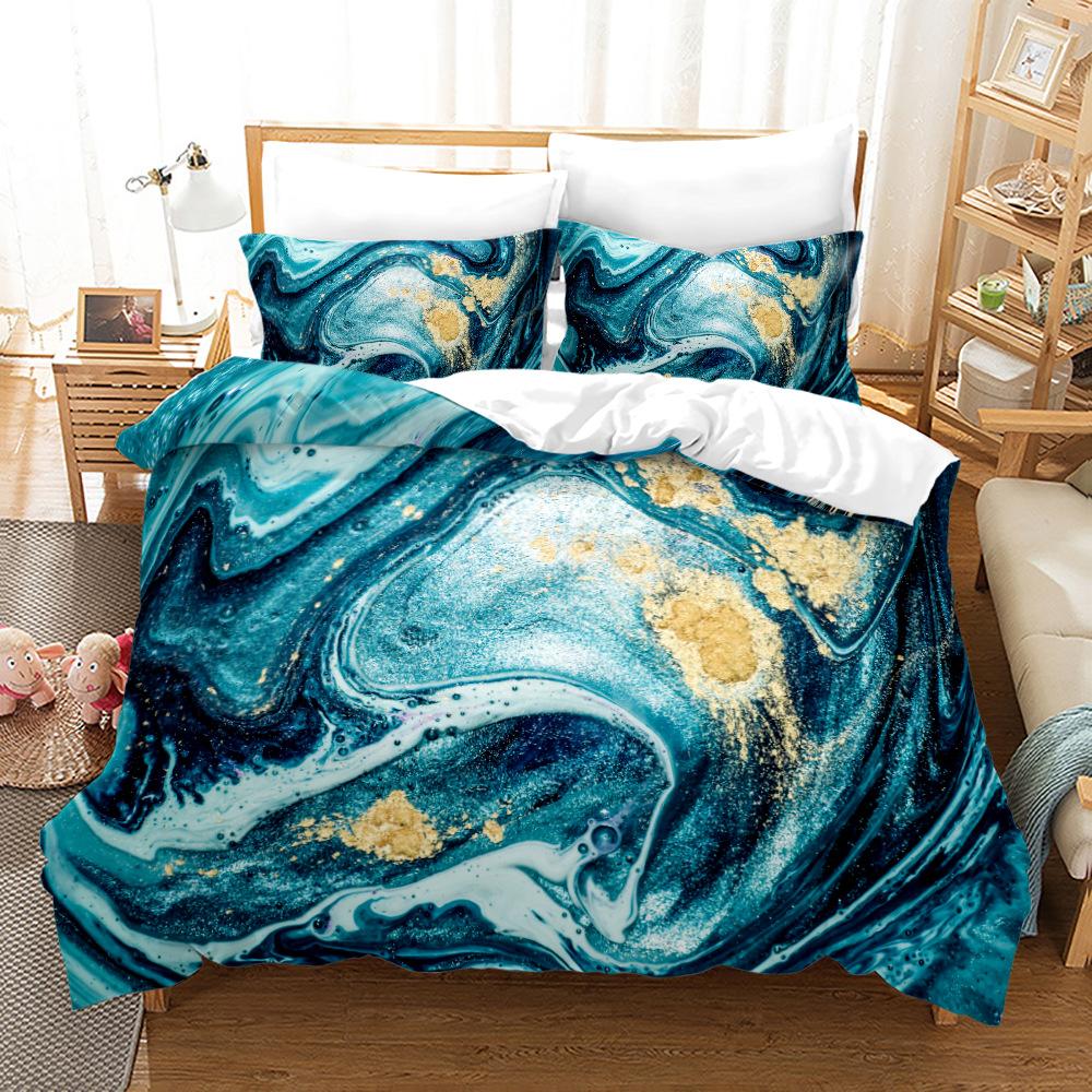Queen King Full Size Luxus Bettwäsche-Set mit Bettbezug Bett Buntes Farbverlaufsmuster Für Ethnische Abstrakte Kunst Mode Polyester