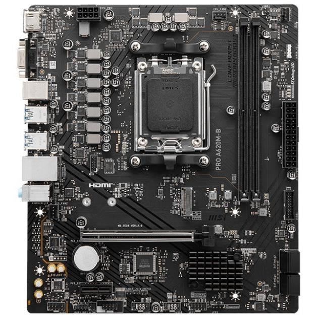Carte Mère - MSI - PRO A620M-B Emplacement AM5 Micro ATX