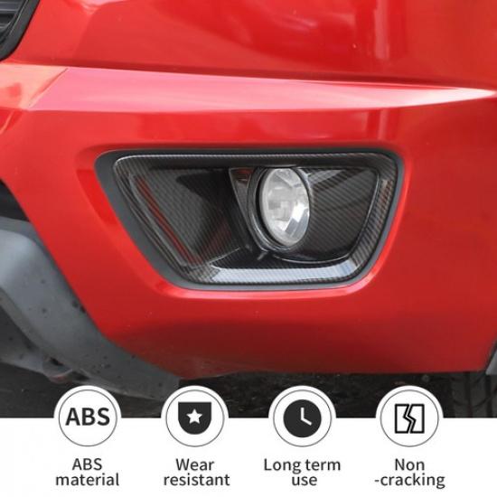 2x Carbon Fiber Front Fog Light Lamp Decor Cover Trim For Chevy Colorado 2014-18