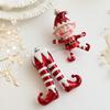 Christmas Pendant Red White Cartoon Plastic Christmas Tree Pendant Diy Vertical Pendant Family Christmas Atmosphere Decoration