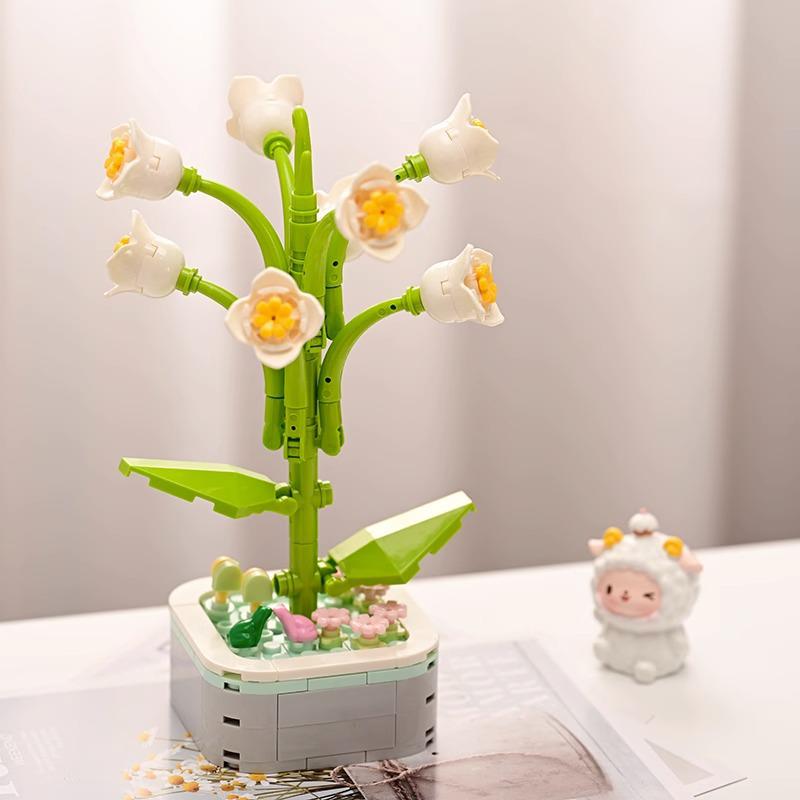 Music Flower Box Compatible Building Blocks Bouquet: Sunflower & Carnation Toy for Children and Teachers