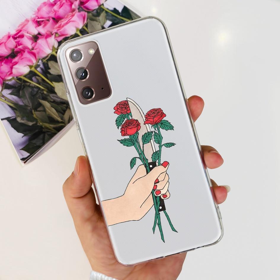 For Samsung Note 20 5G Case SM-N981B Popular Flower Slim Soft Silicone Phone Cover For Samsung Galaxy Note20 Ultra 5G Funda Capa