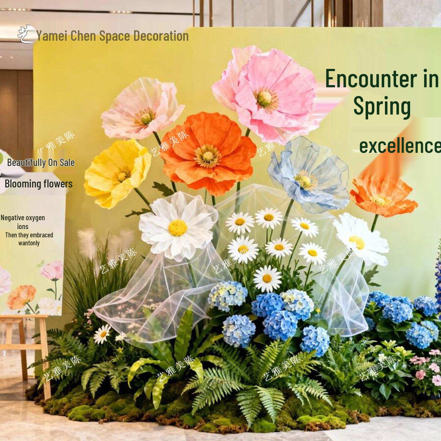 

Spring Artificial Flower Arrangement for Hotel, Mall, Scene Decoration, Photography, and Atmosphere Enhancement Custom Size (Contact for Quote) 1
