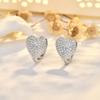 Zircon Heart-shaped Earrings Light Luxury Senior Sense of Love Earrings Temperament Earrings Fashion Jewelry