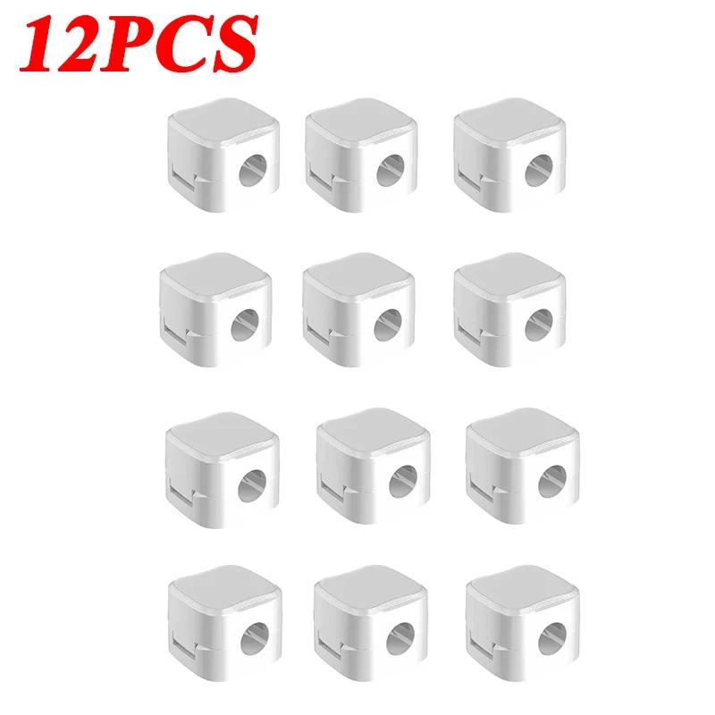 Magnetic Cable Organizer Clips Self Adhesive Wire Holder Under Desk Cable Management for Home Office Desktop Cord Keeper 12PCS