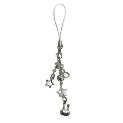 Lanière de téléphone portable Cœur Accrocheur Porte-clés Ornement de clé Accessoire de sac pour passionnés de mode