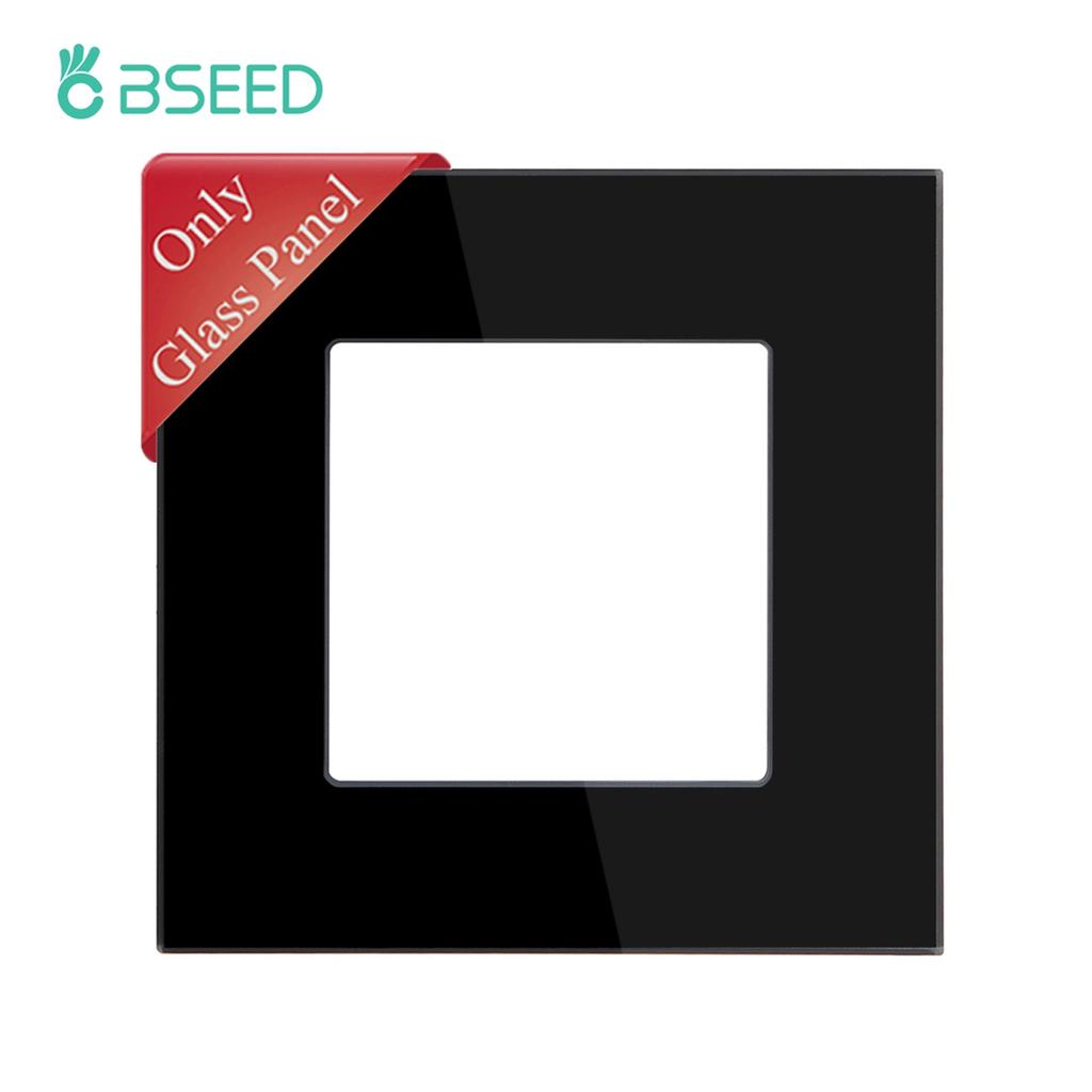 Bseed EU UK Russia Standard Pearl Crystal Glass Frame White Black Glod Grey Wall Socket DIY Part Home Improvement Decoration