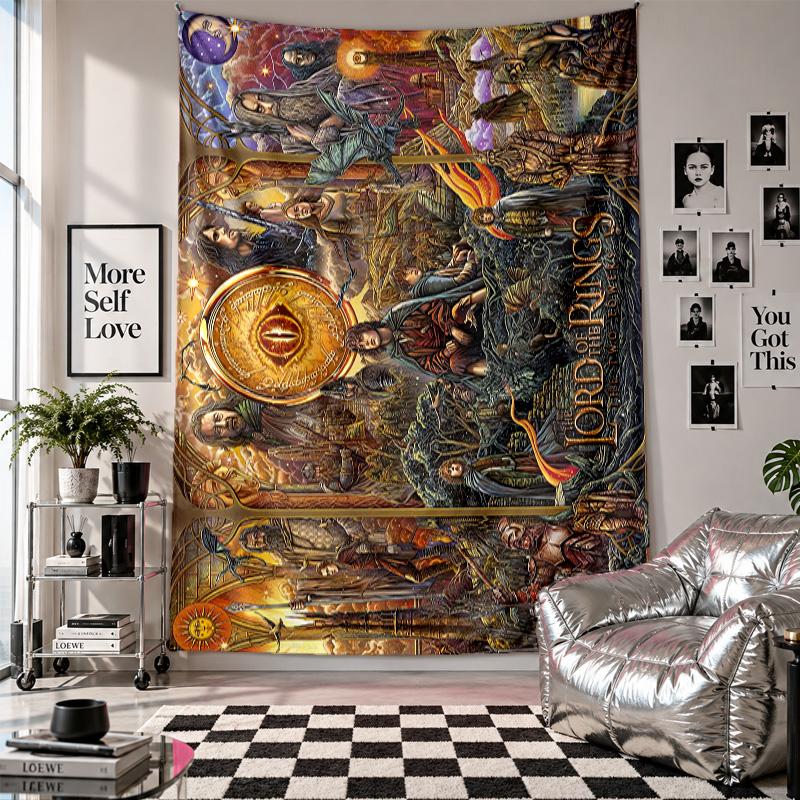 Wall TapestryThe Lord of the Rings Art Hanging Cloth Decorative Background Cover for Room Decoration