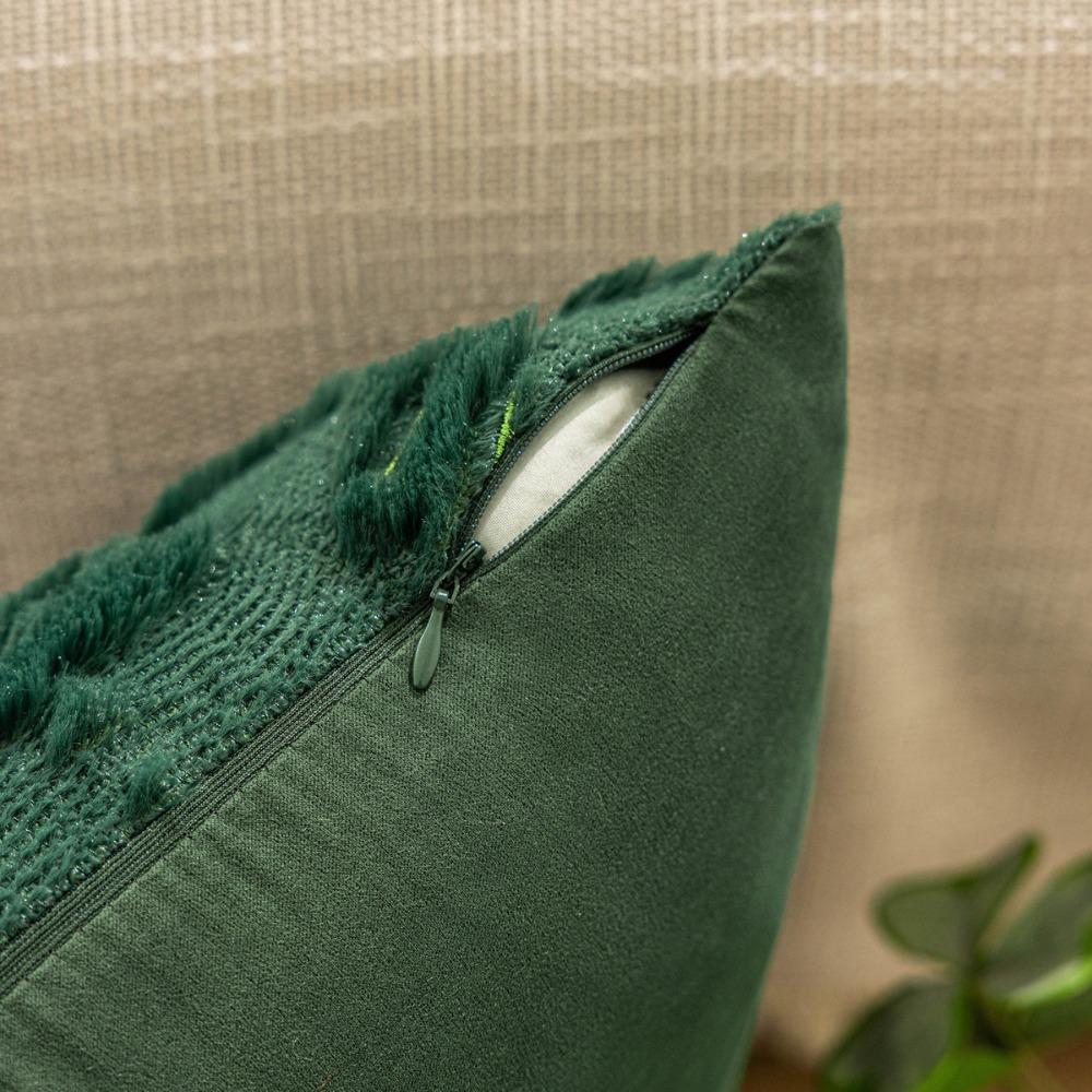 Christmas Tree Pillow Cover Embroidered Cushion Case for Sofa Decor with Colorful Lights