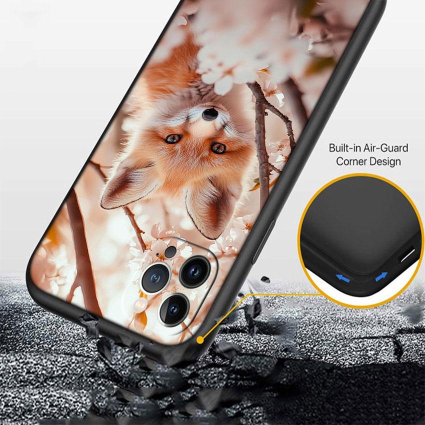 AQ53 Fuchs lustige Kunst Weiche Hülle für Redmi Note 13 14 Pro+ Plus A3 A3X 13X 13C 13R 14S 14C 14R