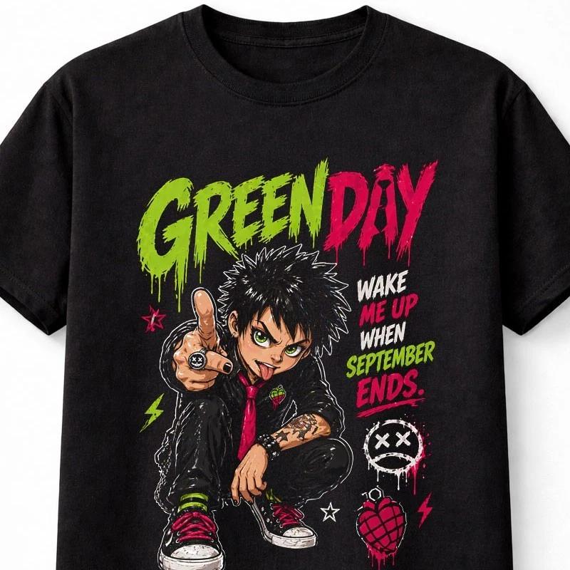 Green Day Wake Me Up When September Ends Billie Joel Punk Rock Unisex TShirt S