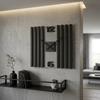 Black lamella wall clock SQ 60cm